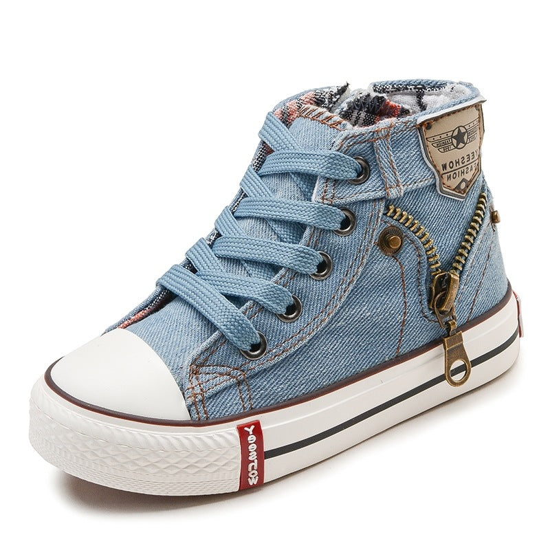 Children Casual Shoes Boys/Girls Sport Shoes Breathable Denim Sneakers Kids Canvas Shoes Baby Boots