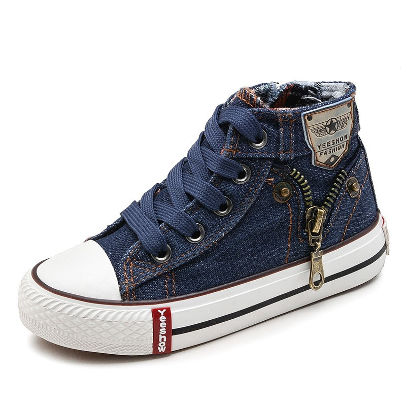 Children Casual Shoes Boys/Girls Sport Shoes Breathable Denim Sneakers Kids Canvas Shoes Baby Boots
